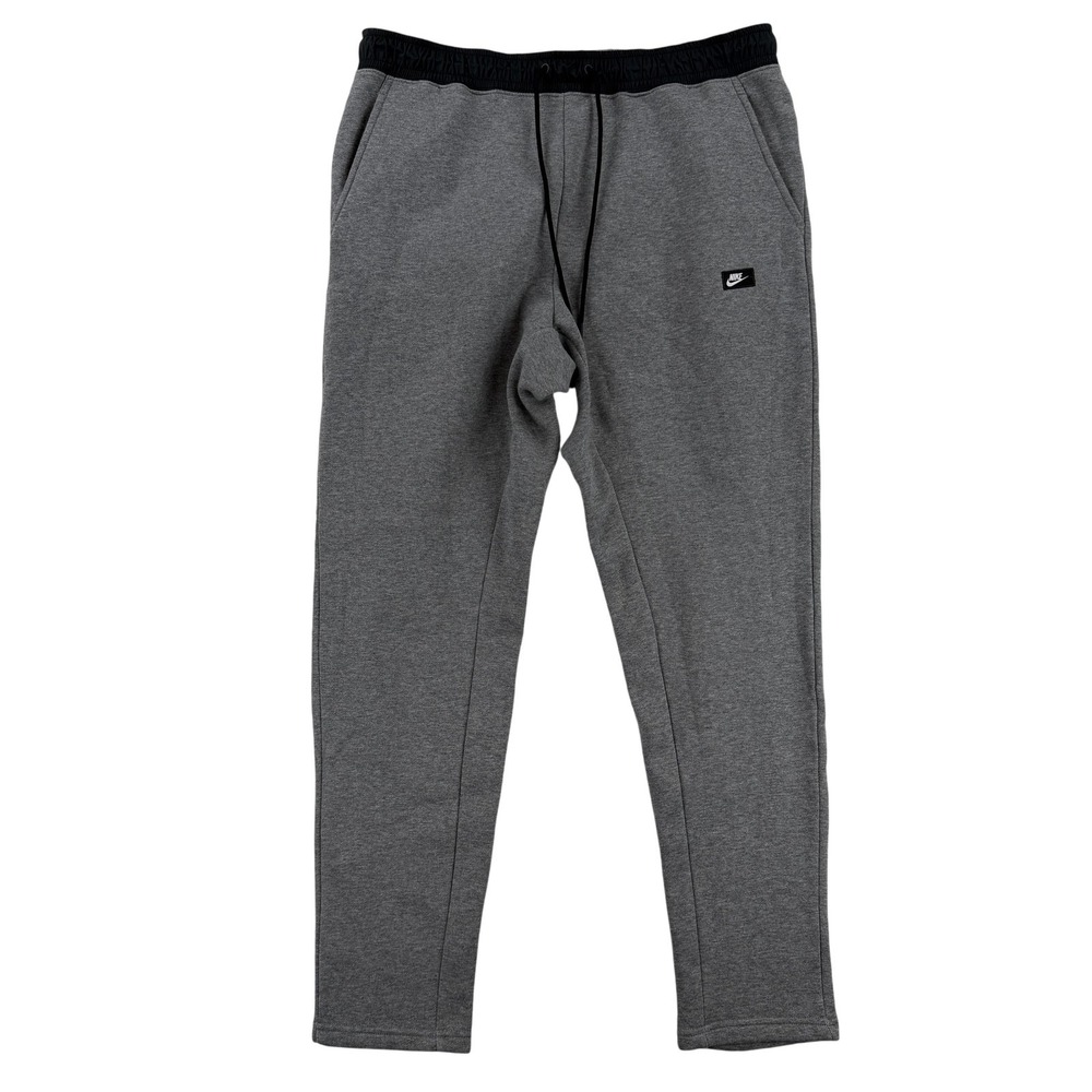 Nike Sweatpants Mens XL Gray Fleece Jogger Pants Zip Pocket Athletic 835864-091